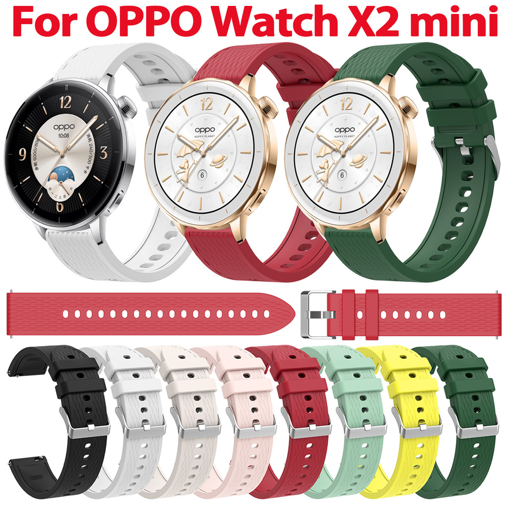 สายนาฬิกาซิลิโคนสําหรับ OPPO นาฬิกา X2 Mini สายซิลิโคนสําหรับ OPPO นาฬิกา x2 MINI นุ่มกีฬานาฬิกาสร้อ