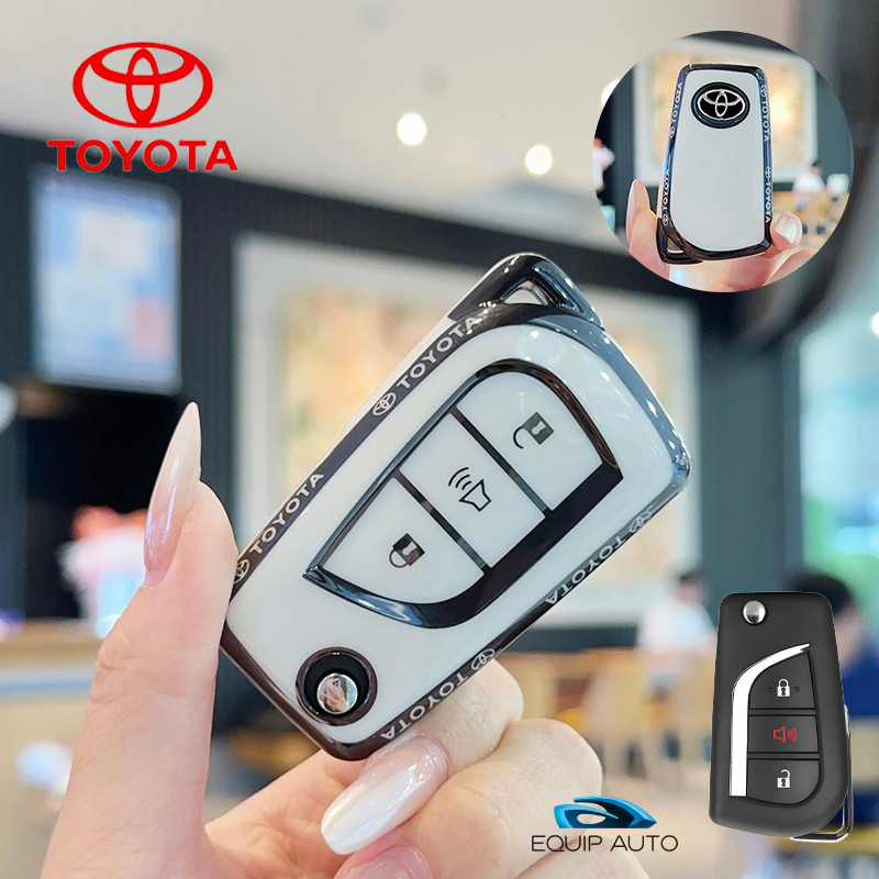 ฝาครอบกุญแจ Toyota Altis/Revo พร้อมเคสหุ้มกุญแจและพวงกุญแจ