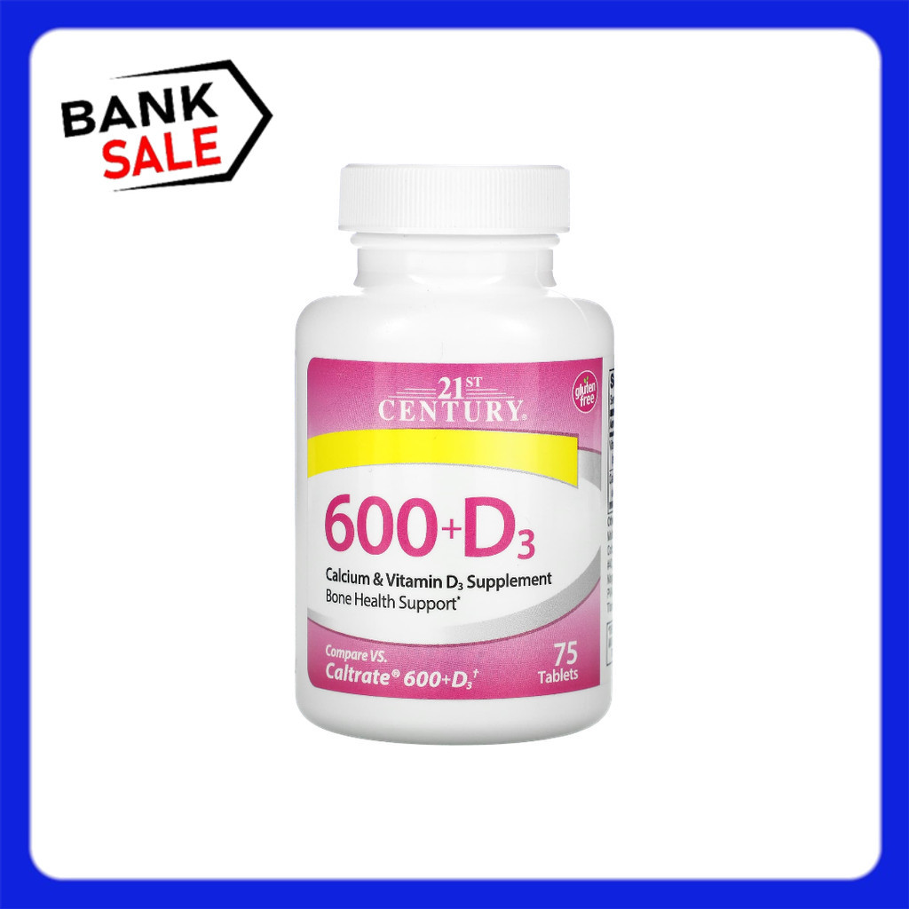 21st Century, 600+D3, Calcium & Vitamin D3 Supplement