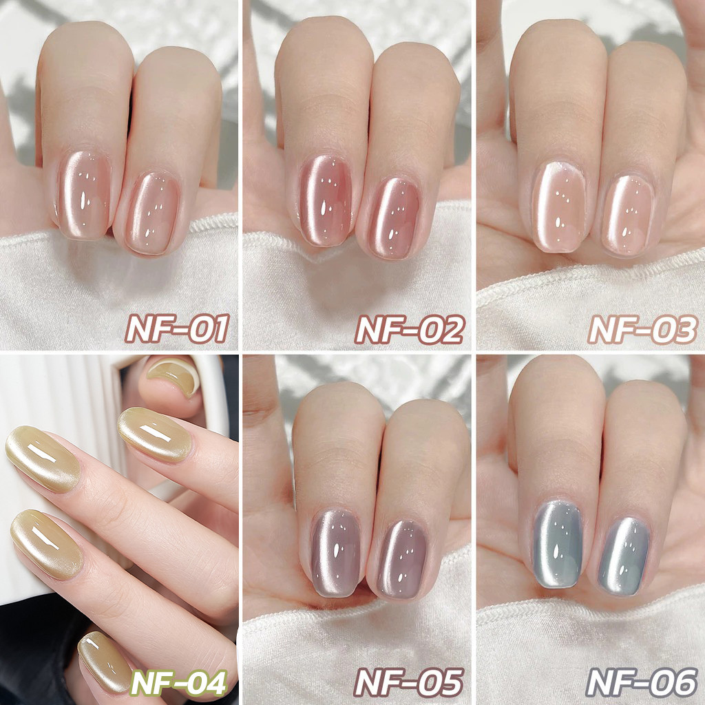 ROHWXY CAT EYE สีทาเล็บเจลสีแคทอาย แบบกระปุก เม็ดสีแน่น มีให้เลือกทั้งหมด 6 สี - รูปที่ 5