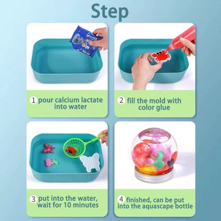 ชุดเจลน้ำสำหรับเด็ก ชุดเจลปั้นน้ำ DIY ของเล่นเสริมพัฒนาการ ของเล่นฝึกสมอง Magical Water Seape ปรับปรุงความคิดสร้างสรรค์ข