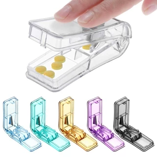 ตลับตัดยา 2in1 Essentials Pill cutter ที่ตัดยาเม็ด ตลับตัดแบ่งยา ปลอดภัย ป้องกันมีดบาดมือ พร้อมส่งจากไทย