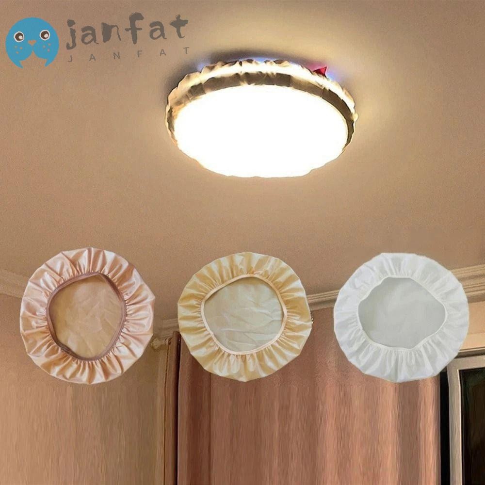 ฝาครอบโคมไฟสปอตไลท์ JANFAT, โป๊ะโคมไฟเพดานที่ทนต่อการสึกหรอป้องกันแสงสะท้อน, ผ้าคลุมไฟ Led ผ้าสร้างสรรค์ห้องนั่งเล่น