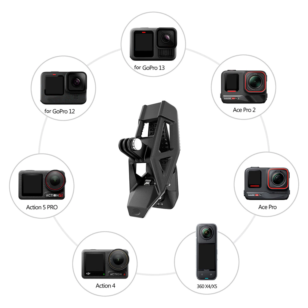 ขาตั้งติดหมวก สําหรับ DJI Action 5 Pro/Action 4/3 ขี่ยิงหมวกกันน็อคคลิปสําหรับ Insta360 X5 X4/Ace Pro 2/GoPro 13 12 คลิปหนีบขาตั้งติดหมวกกันน็อคคลิปอุปกรณ์เสริมกล้อง thumbnail 7