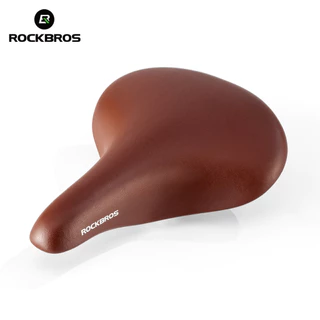 ROCKBROS เบาะนั่งจักรยานหนังดูดซับแรงกระแทก Dirt-Resistant Support Retro Casual Cycling Accessories