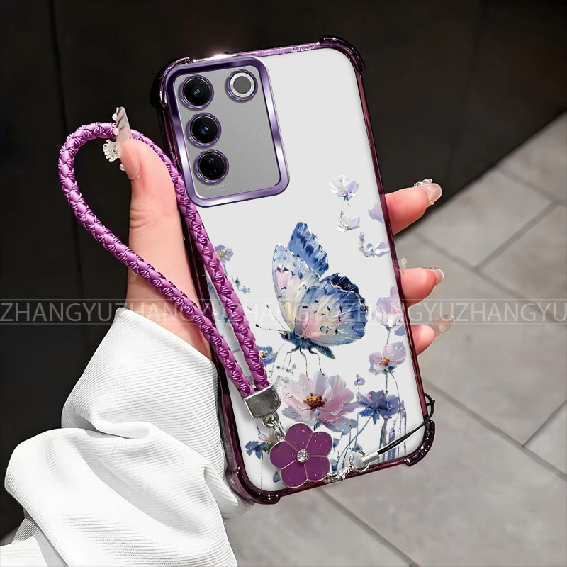 เคส VIVO V27 V27E V29 V29E 5G เคสโทรศัพท์สําหรับใหม่ซิลิโคนสี่มุมป้องกันการตก WHLSHD