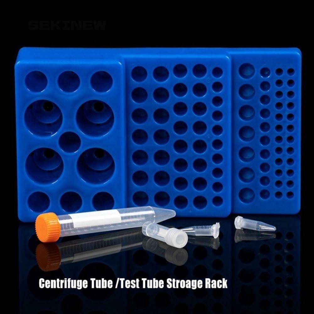 SEKINEW Centrifuge Tube Rack, 0.2/0.5/1.5/2/5/10/15/50Ml Multifunctional Test Tube Holder,พลาสติกคุณภาพสูง Stepped PCR Cryovial Tube Display Stand อุปกรณ์ห้องปฏิบัติการ