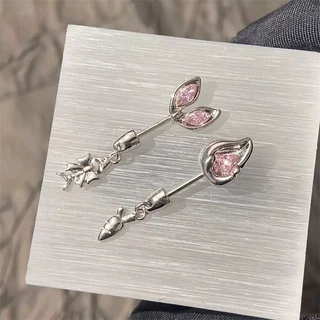 ผู้หญิงยอดนิยมโลหะผสม Rhinestone เรขาคณิต Earbone ต่างหู