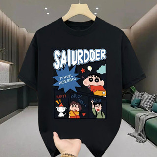 เสื้อยืดคอกลมแขนสั้น สกรีนลายการ์ตูนสุดฮฺต oversize เสื้อยืด…