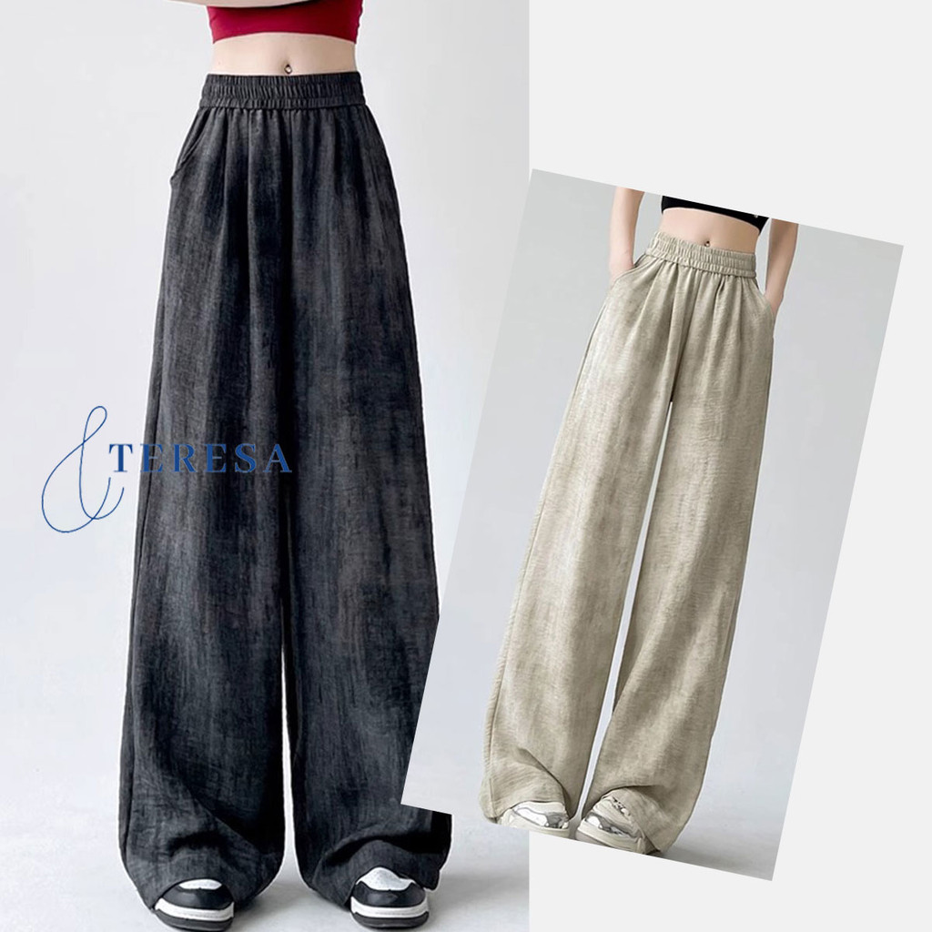 กางเกงขากว้าง ลายอ่อนโยน เย็นชื่นใจ
