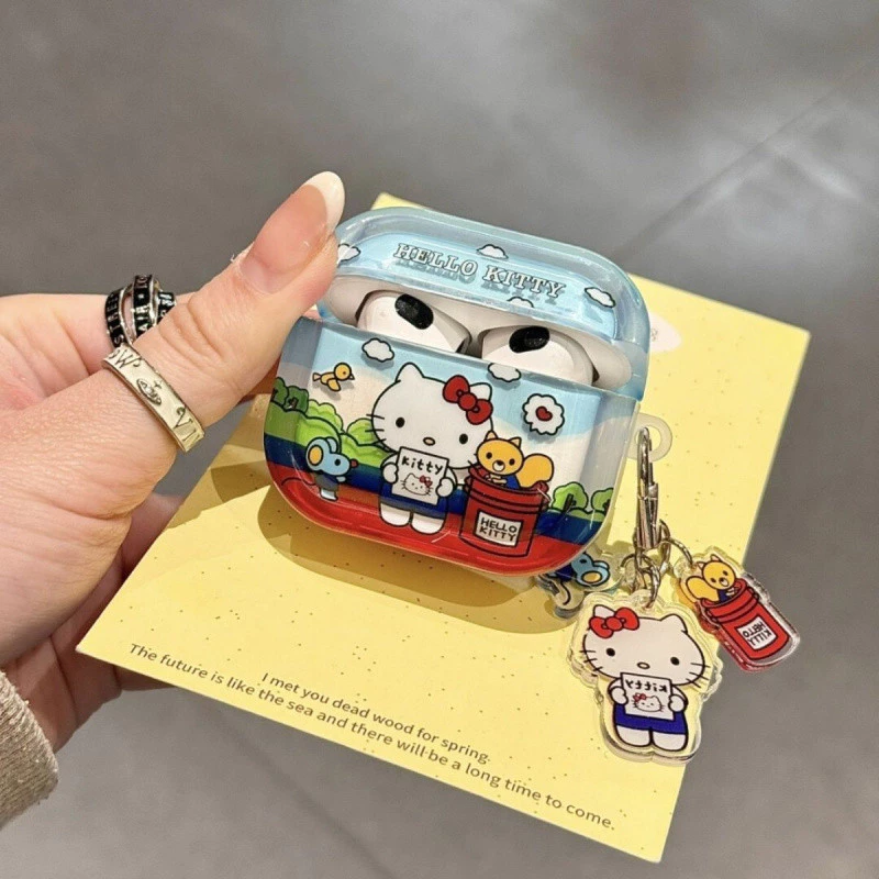 เคสหูฟัง Spring Outing AirPods 4/3/2/1 AirPodsPro2 ซิลิโคนป้องกันการตกหล่น