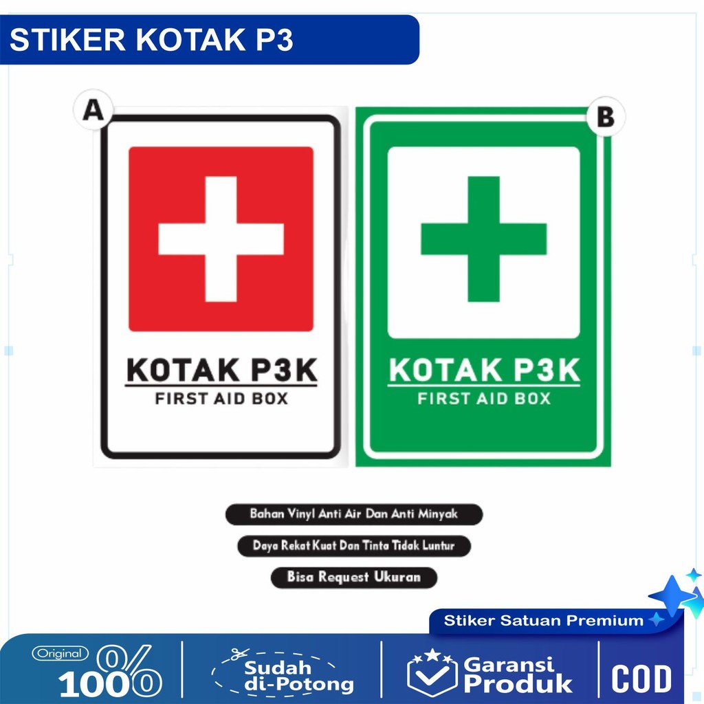 P3k Safety k3 Box Sticker / First Aid Box Sticker