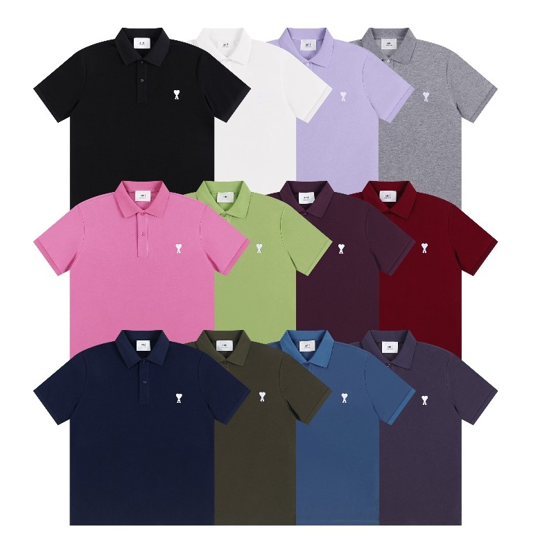 ร้อนขายมาใหม่แฟชั่นปกแบนปักเสื้อโปโลหัวใจสีขาวขนาดเล็กสําหรับผู้ชายและผู้หญิง