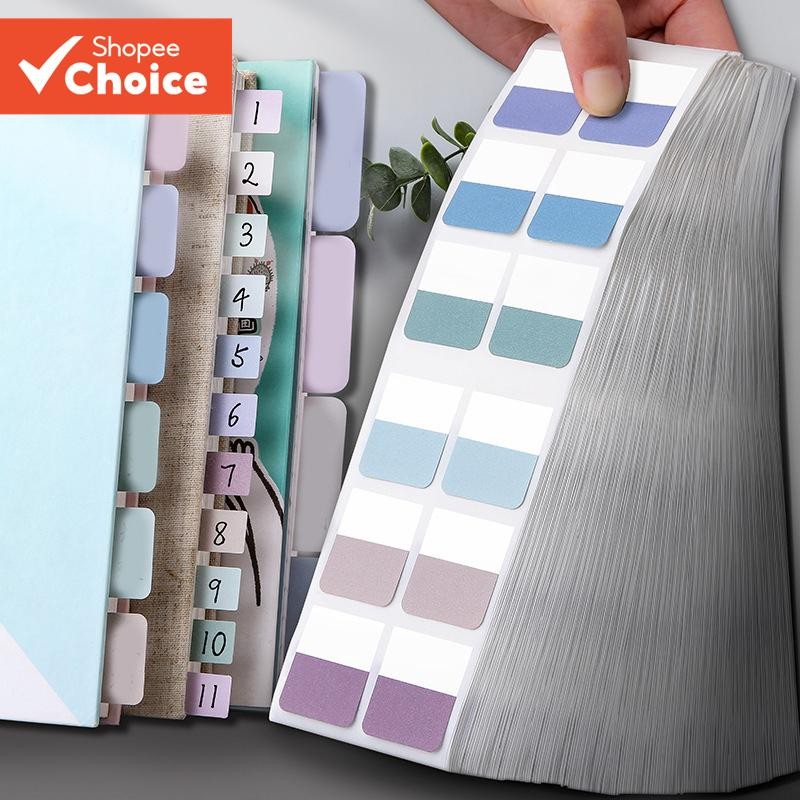 60/120/240PCS Morandi Index Tabs - บันทึกเหนียวเขียนได้ & ป้ายบุ๊คมาร์คสําหรับศึกษา (เครื่องหมายหน้าสีพาสเทล)