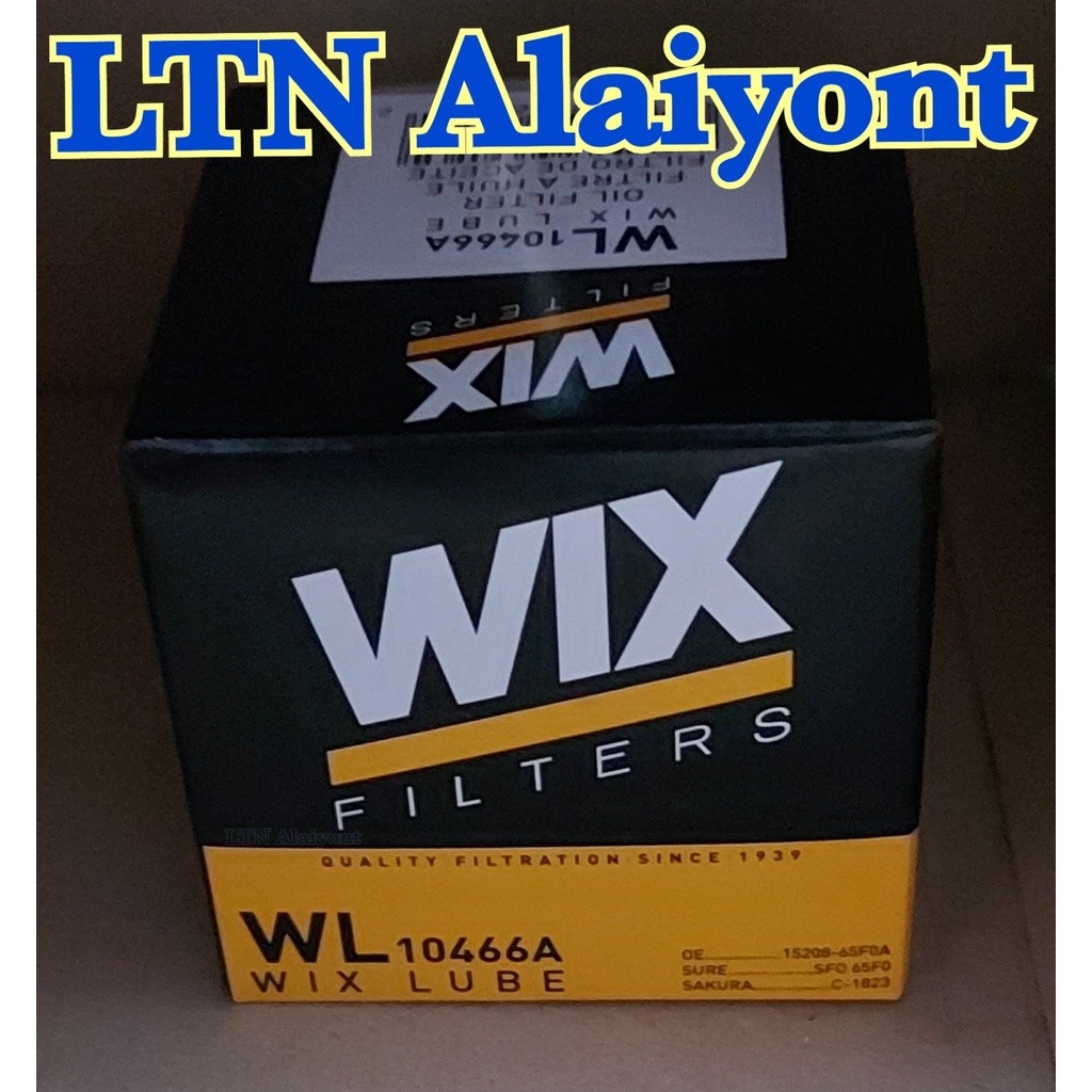 ํ- Wix WL10466A เทียบ WL7200 10466A ไส้กรองน้ำมันเครื่อง 7200 1 ลูก Forza ADV March Tiida Mazda Suba