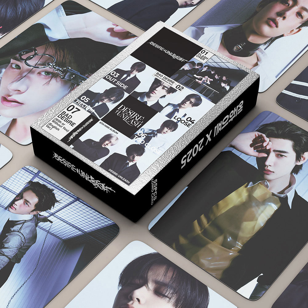 55pcs EN Desire UNLEASH การ์ด Lomo 6th min อัลบั้ม Bad Desire หรือไม่มีคุณ ROMANCE UNTOLD Photocards HESEUNG JAKE JAY JUNGWON NI-KI SUNGHOON Kpop โปสการ์ด