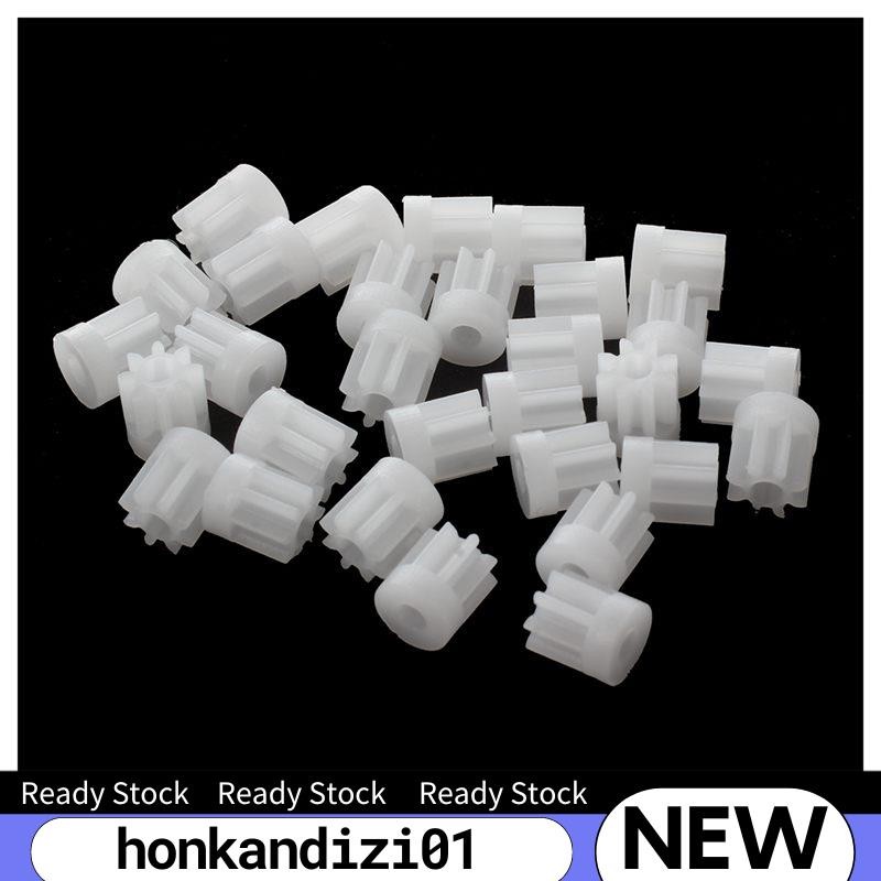 honkandizi01.ph30Pcs 0.5 Modulus 8 ฟันเกียร์พลาสติก Cog สําหรับ 2 มม.ของเล่นรถมอเตอร์เพลา