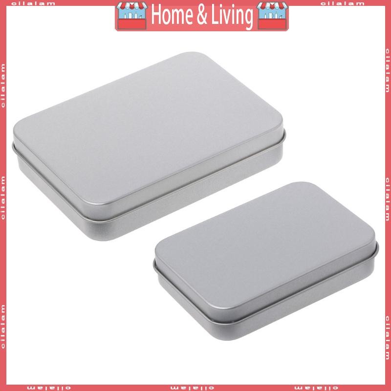 Small Metal Tin Silver Flip Storage Box for Case Organizer For Money Coin Candy