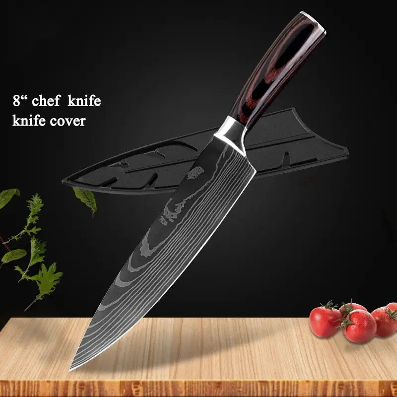 Professional Chef Kitchen Knives Stainless Steel 7CR17 Meat Cleaver  Extremely sharp Fruit Vegetable