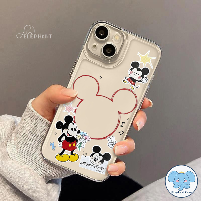 เคสลายการ์ตูนมิกกี้เมาส์สีดำสุดฮา เข้ากันได้กับ IPhone 15 13 16 11 12 14 Pro Max 8Plus XS X XR Max 7 8 16 14 Plus SE2020 - รูปที่ 7