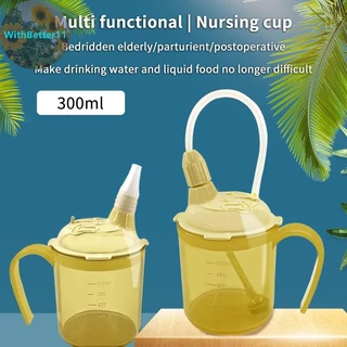 ผู้ใหญ่ Sippy ถ้วยจับแก้วพลาสติกถ้วยดื่มคนพิการผู้สูงอายุป้องกันการรั่วไหลถ้วย Dysphagia Parkinsons Aids Living TH