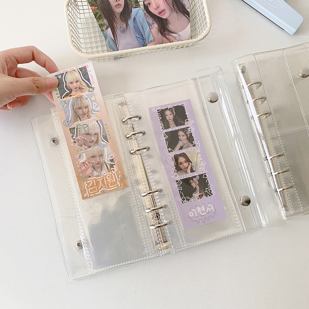 Photo Card Binder A6 Transparent Glitter รุ่นแคบ Star-Chasing อัลบั้มสามนิ้ว - รูปที่ 4