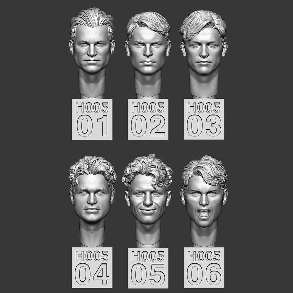 1/35 หัวทหาร, ไม่มีหมวกกันน็อค, ทหารโมเดลเรซิ่น, ธีมทหาร, ชุดประกอบและไม่ได้ทาสี