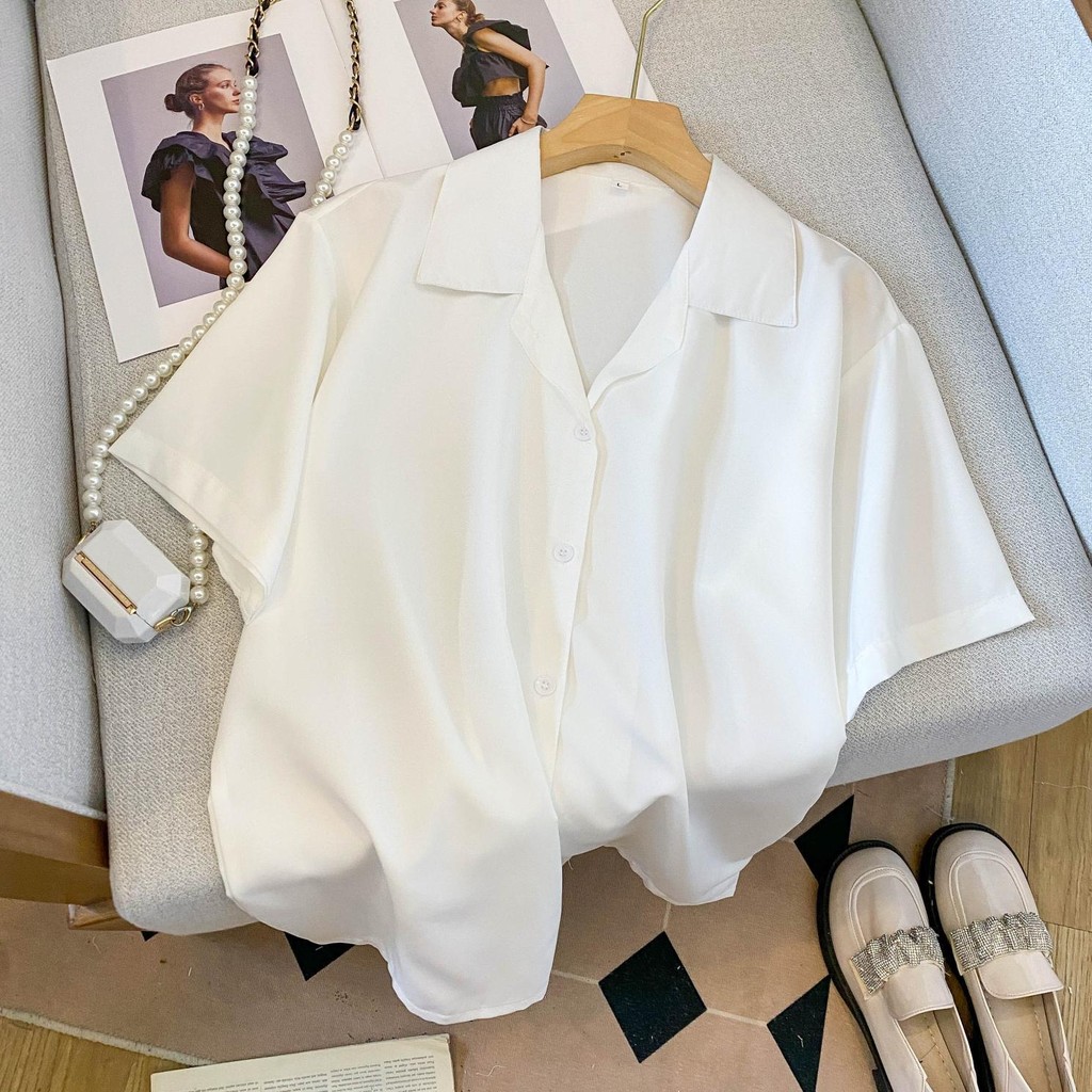 Retro สไตล์ฮ่องกongเกาหลีProfessional ชุดคอปกแขนยาวและเสื้อแขนสั้นเสื้อหวาน