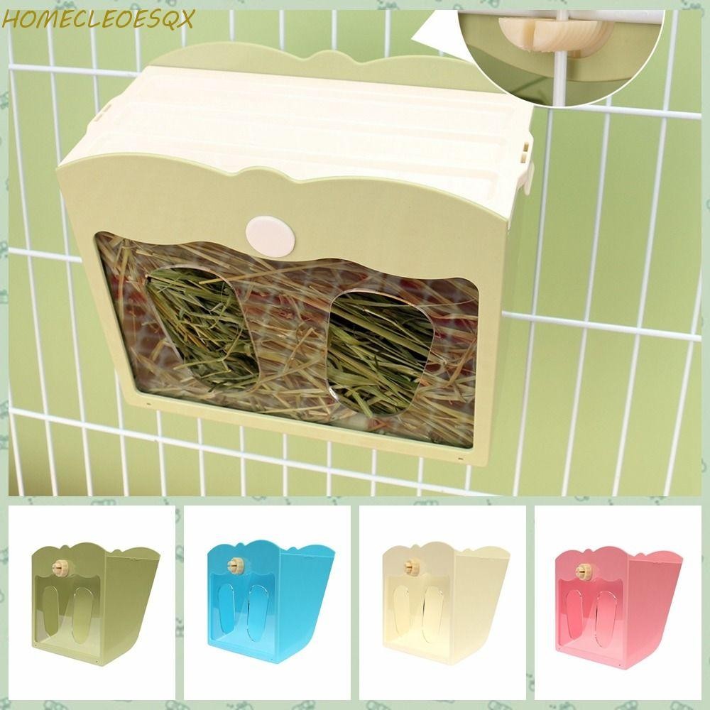 HOMECLEEOESQX กระต่ายชั้นวางหญ้า,แขวน Hay Rack กระต่าย Hay ผู้ถือ, สัตว์เล็กกรงอุปกรณ์เสริมขนาดใหญ่ความจุพลาสติกสัตว์ Hay Feeder สําหรับ Ferret กระต่าย Chinchillas