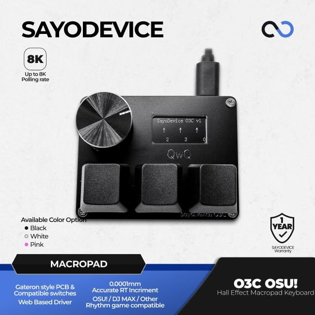 ShayoDevice O3C OSU! / DJMAX Hall Effect Macropad Gaming Keyboard Rapid Trigger SOCD RDT