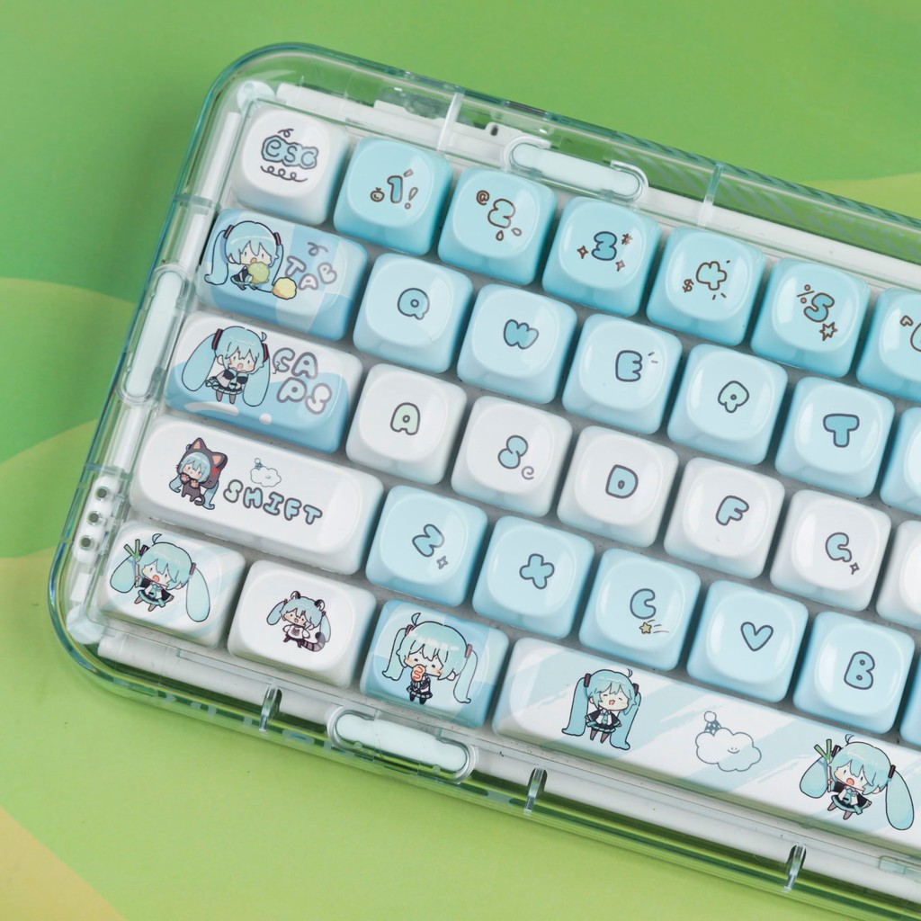 Hatsune Miku Ceramic feel 140-Key MOA Profile Dye-Sub PBT Keycap Set