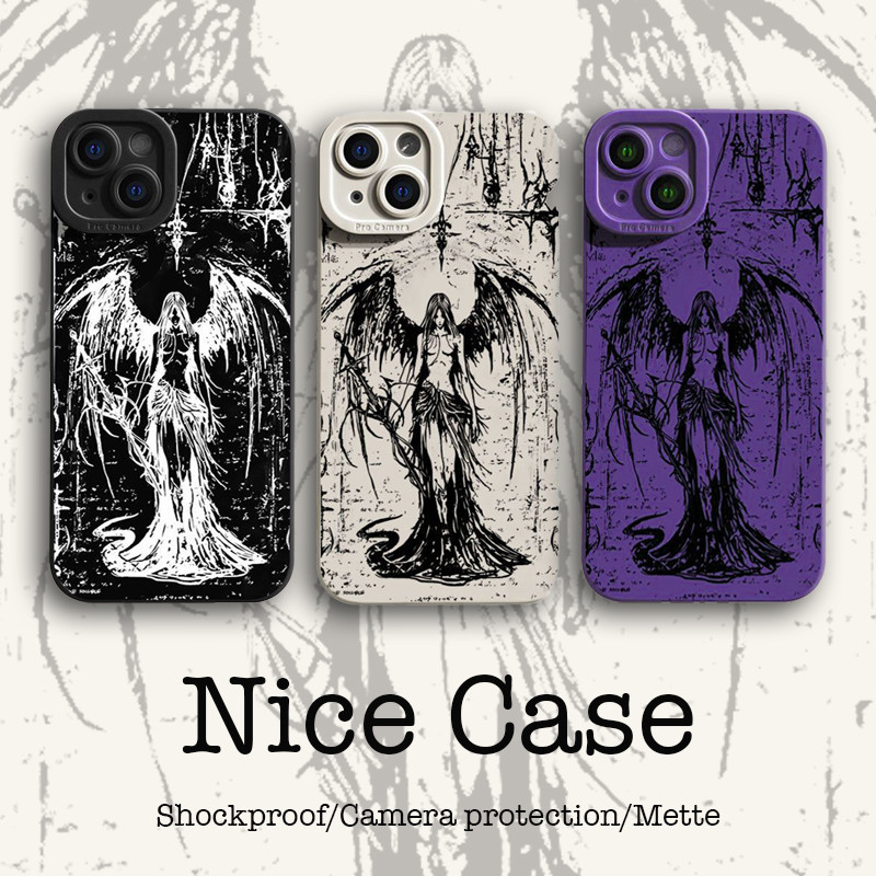 SAMSUNG สไตล์โกธิคเคสโทรศัพท์สําหรับSamsung Galaxy A16 A06 M35 M55 F15 M15 A55 A35 A25 A15 M34 M54 M14 A01 A05 A05s A24 5Gหรูหราปกหลังน่ารักCool Softปลอก