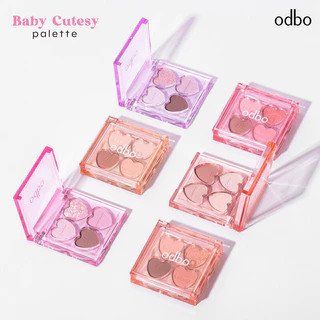 ODBO Baby Cutesy Palette OD2035 1.8g โอดีบีโอ อายแชโดว์พาเลท 4 เฉดสี.