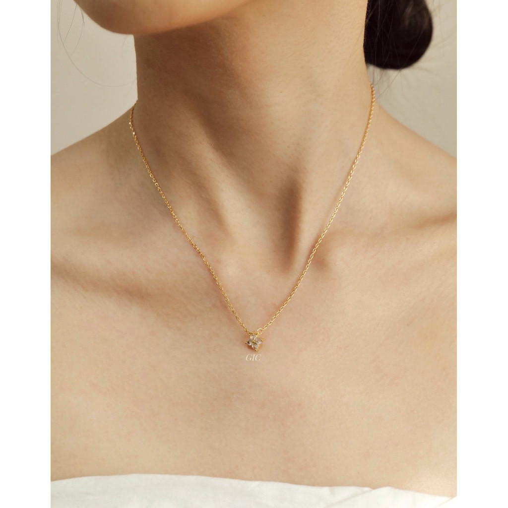 GIC - สร้อยคอกระพริบตาเดี่ยว | สร้อยคอผู้หญิงป้องกันสนิม |2