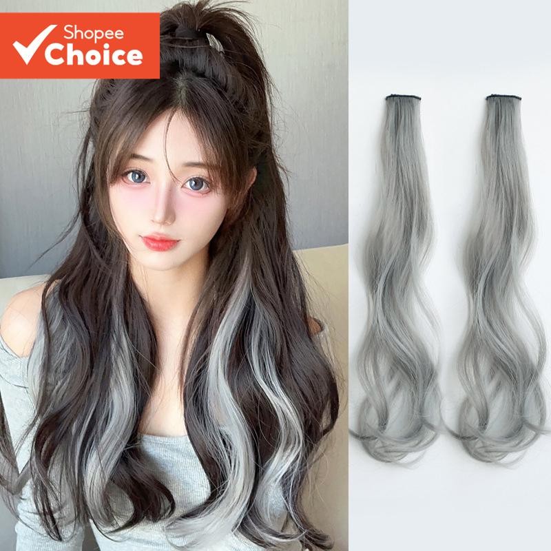 ต่อผมสังเคราะห์สีสันสดใส 1 คลิป แฮร์พีชลอนที่มองไม่เห็นสีชมพูให้ดูสนุก