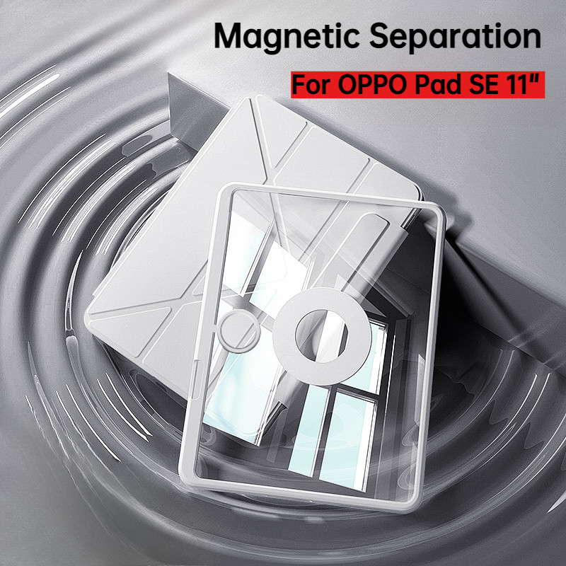 720° หมุนฝาครอบแท็บเล็ตสําหรับ Oppo pad se กรณี 2025 สําหรับ Oppo pad se OPD2417 11 นิ้วแม่เหล็กแยก Shell พร้อมที่ใส่ดินสอ