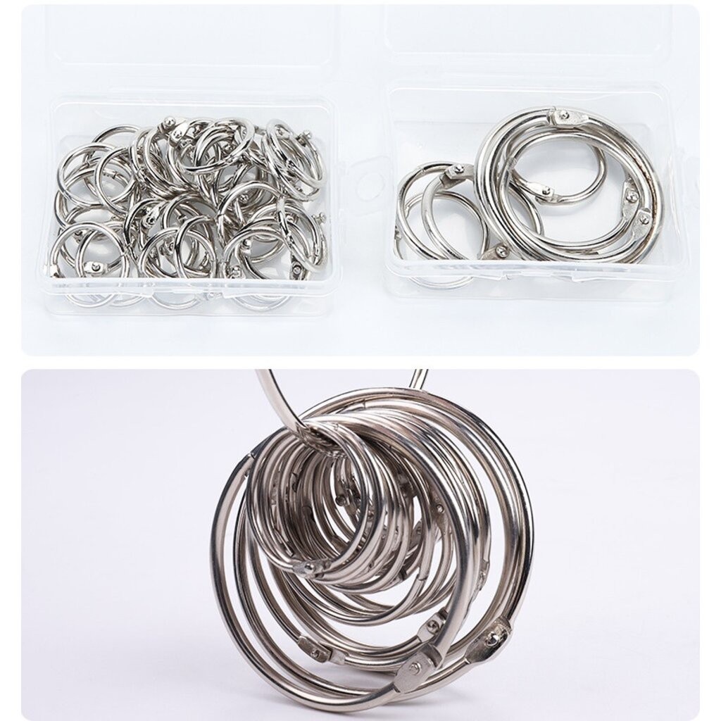 มีครบทุกขนาด 14มม.-50มม. อะไหล่พวงกุญแจ ห่วงอ้า ห่วงร้อยเอกสาร Book ring Card ring ราคาต่อห่อ - รูปที่ 3