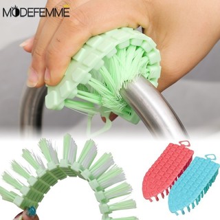 Bendable Cleaning Brush with Dense Foaming Bristles, Flexible Plastic Scrubber for Hard-to-Reach Areas, 3 Colors Pink/Blue/Green Optional