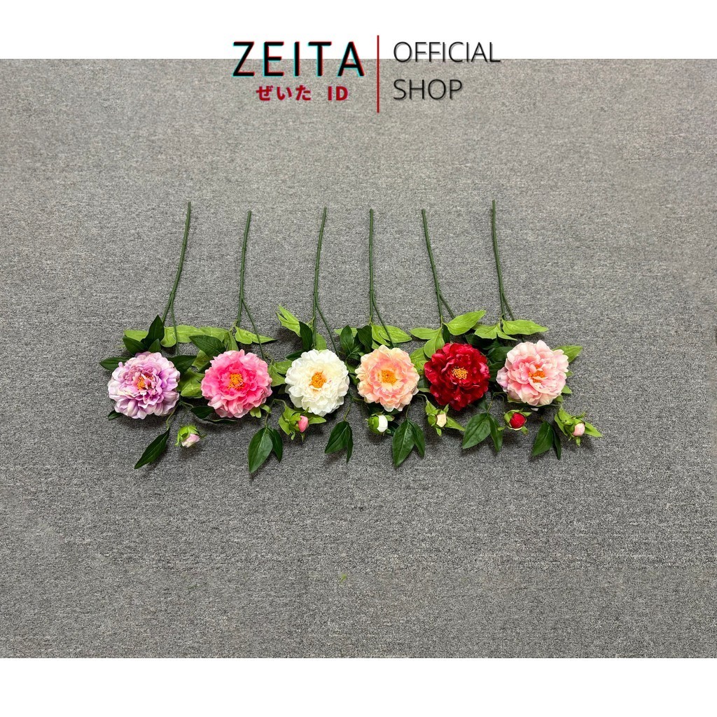 Zeita - C59 ONI - ONI (x2) ผ้าไหมผ้า Peony ดอกไม้ 68 ซม. ARTIFICIAL FLOWERS ROOM DECORATION HOME OFF