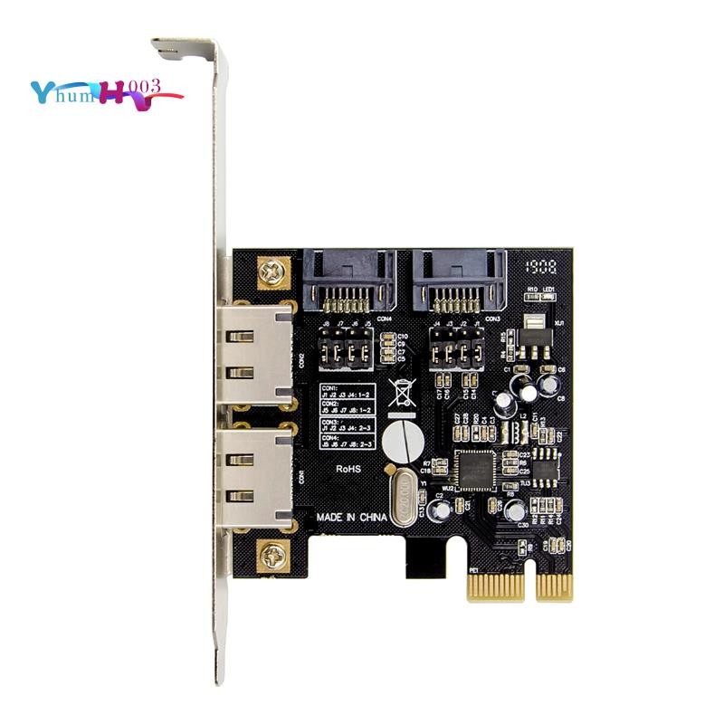 [yhumh003]การ์ดขยาย PCIE ASATA SATA III PCI-E ถึง SATA3.0 6Gb/S PCI-E Express อะแดปเตอร์ ASM1061 ชิป