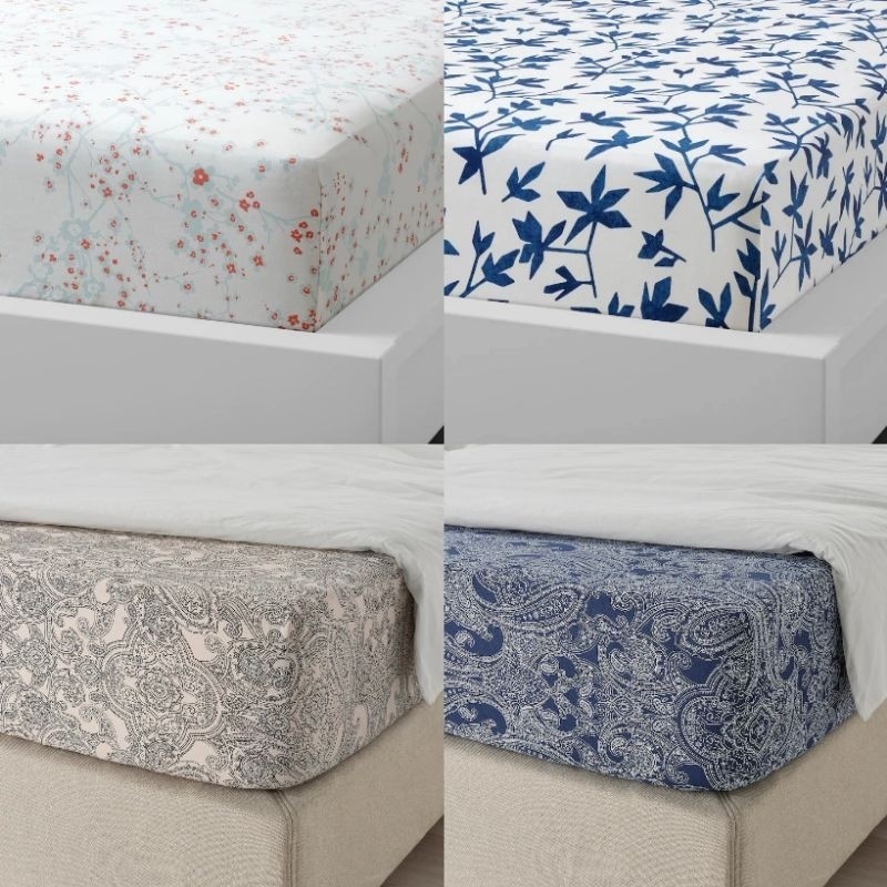 IKEA แท้ค่ะ คุ้มราคามากๆ ผ้าปูที่นอน​ ผ้าปูที่นอนรัดมุม อิเกีย