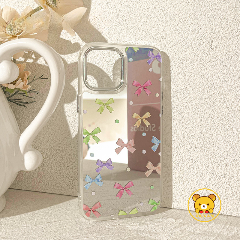 หรูหราโบว์กระจกเคสโทรศัพท์สําหรับVivo V50 V40 V40E V30E V30 V29 V27 V27E V29E V25E V23E V21E V20 X8 