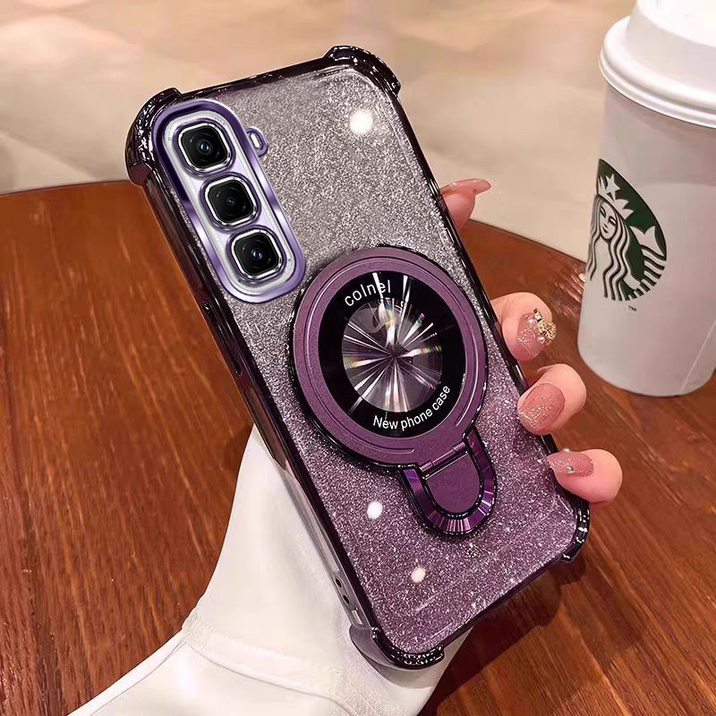 เคส Infinix Hot 50 Pro Plus ที่วางโทรศัพท์สําหรับวงเล็บเกราะป้องกันแบบนุ่มใหม่ UD