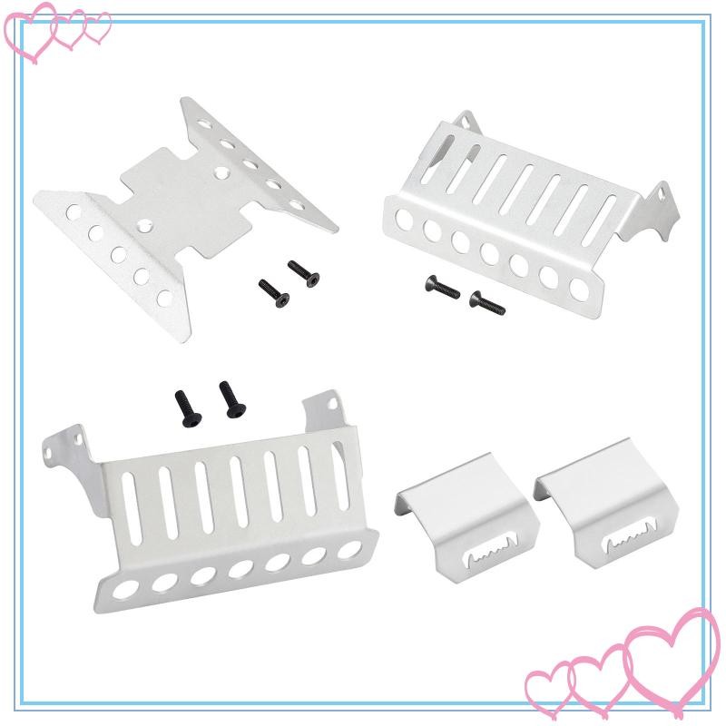 [meteor2] ชุดสแตนเลสรถยนต์ตีนตะขาบ 1/10, & Axle Guard & สําหรับชิ้นส่วน Axial SCX10 III AXI03007