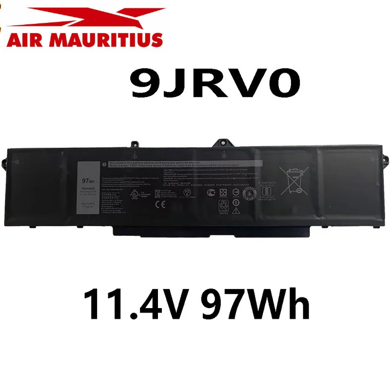 แบตเตอรี่แล็ปท็อป  9JRV0 11.4V 97Wh สำหรับ DELL Precision 15 3561 3571 3581 3470 53XP7 053XP7 05RGW 