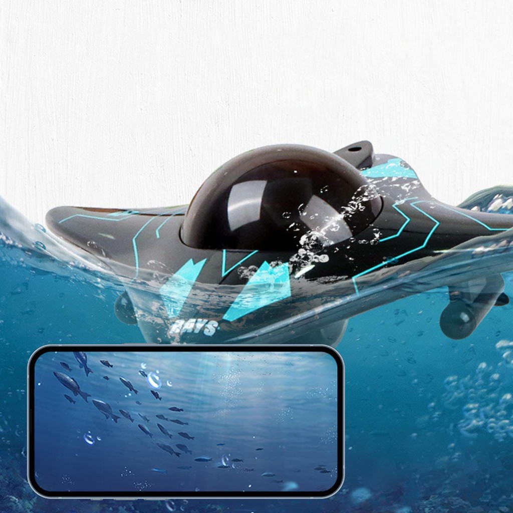 [blesiya21] ควบคุมเรือของเล่นใต้น้ํา Drone App ควบคุมชาร์จของเล่นของขวัญเรือดําน้ํารุ่นเรียลไทม์สระว