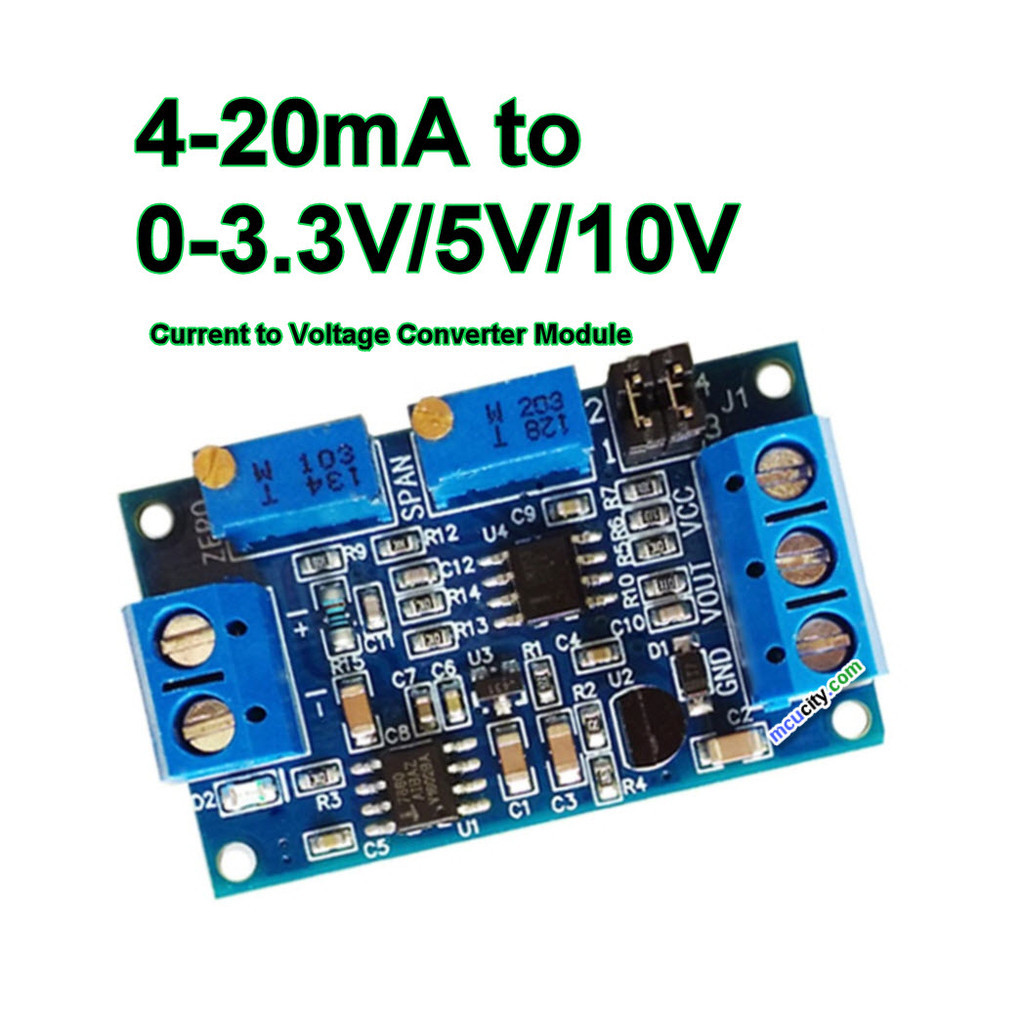 4-20mA to 0-3.3V/5V/10V Current to Voltage Converter Signal Conversion Module