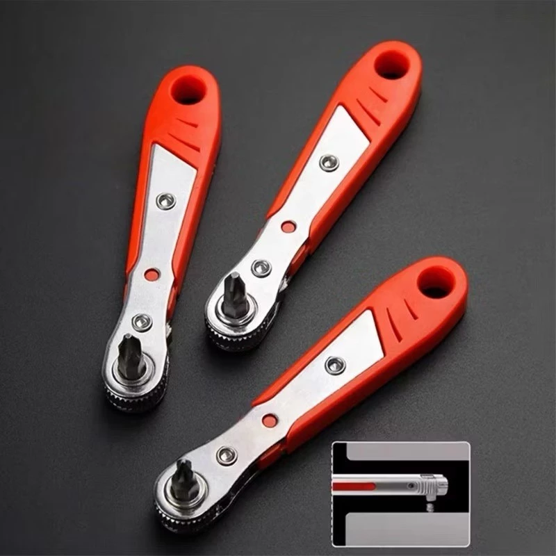 Hexagon Ratchet Spanner 1/4inch Mini Quick Release Socket เครื่องมือ มือจับในครัวเรือนซ่อมประแจไขควงสําหรับรถยนต์ 3in1