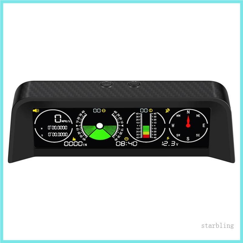 Star Vehicles HUD Car Speed Slope Meter Inclinometer พร้อมเครื่องวัดมุมเอียง