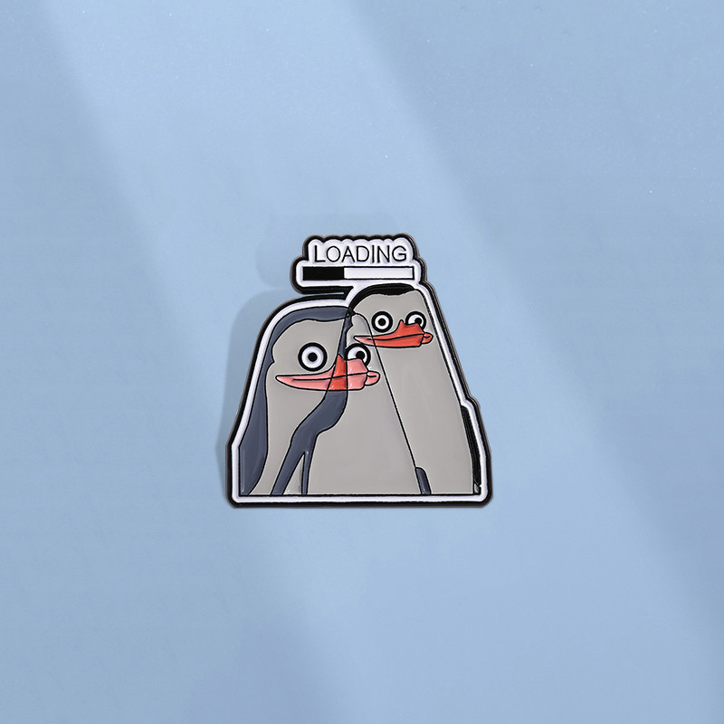 Creative เพนกวินเคลือบ Pin สัตว์น่ารัก เข็มกลัดป้ายการ์ตูน อุปกรณ์เสริม ของขวัญสำหรับเพื่อน